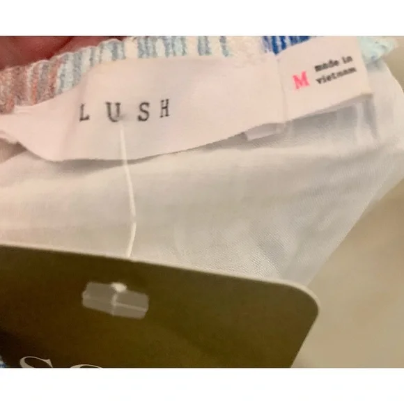 LUSH Dress M Spaghetti Strap Sun Multi-color Women’s Medium NEW NWT Summer - Picture 7 of 11